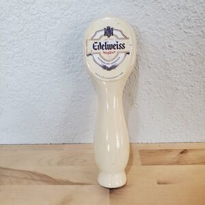 VTG Edelweiss Weissbier Beer Tap Handle Hofbrau Kaltenhausen Austrian Porcelain
